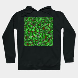 Green Butterflies Hoodie